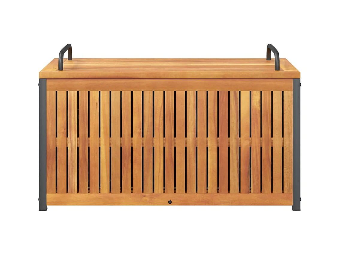 Volrik  Kussenbox 85x45x45/53 cm massief acaciahout en staal