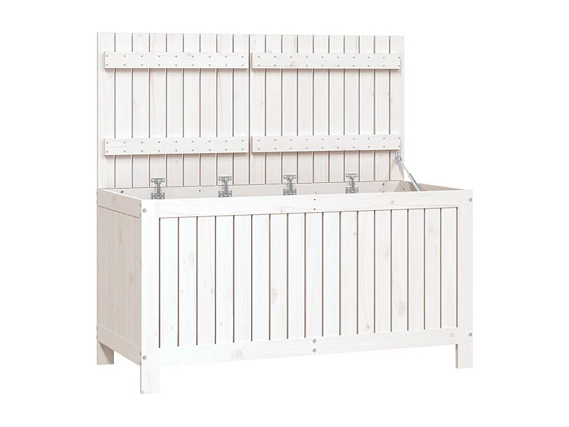 Hara  Boîte de rangement de jardin Blanc 121x55x64 cm Bois de pin
