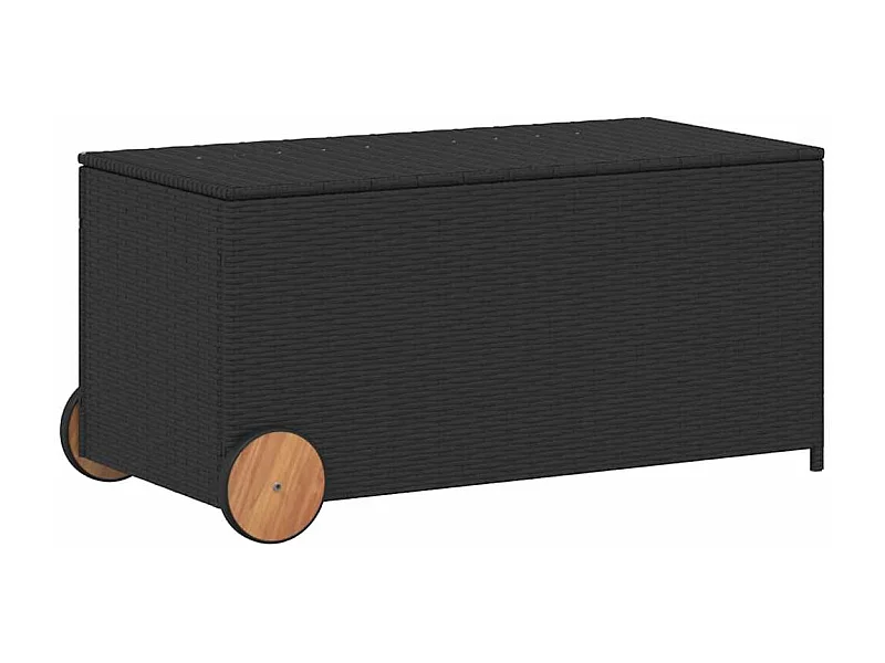 Dorian  Tuinbox met wielen 190 L poly rattan zwart
