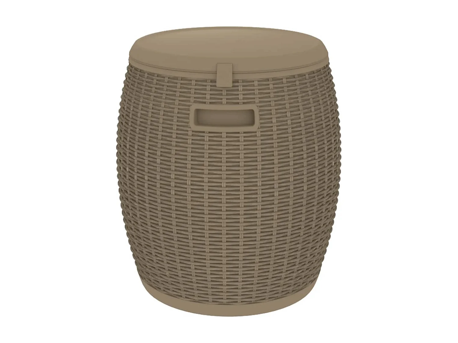 Gyrth  Boîte de rangement de jardin 4 en 1 marron clair polypropylène