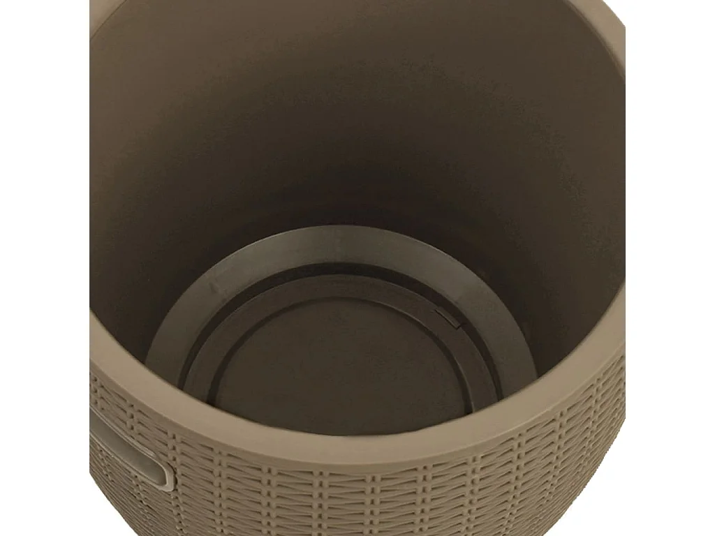 Gyrth  Boîte de rangement de jardin 4 en 1 marron clair polypropylène