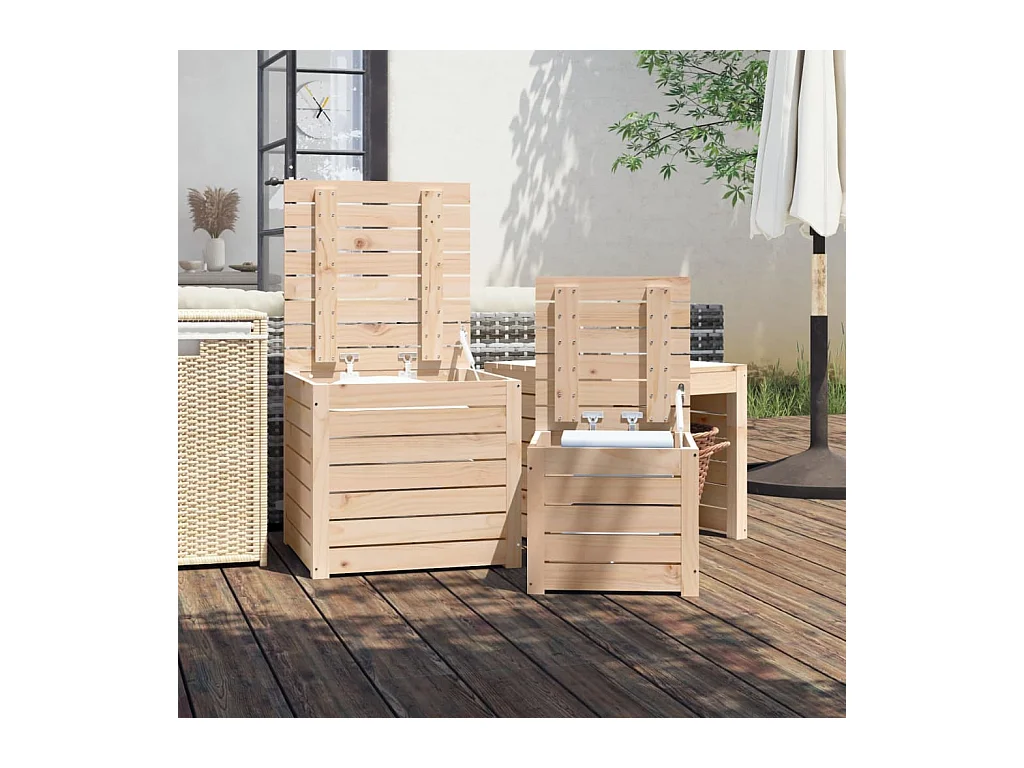 Violeta  Ensemble de boîtes de jardin 3 pcs bois de pin massif