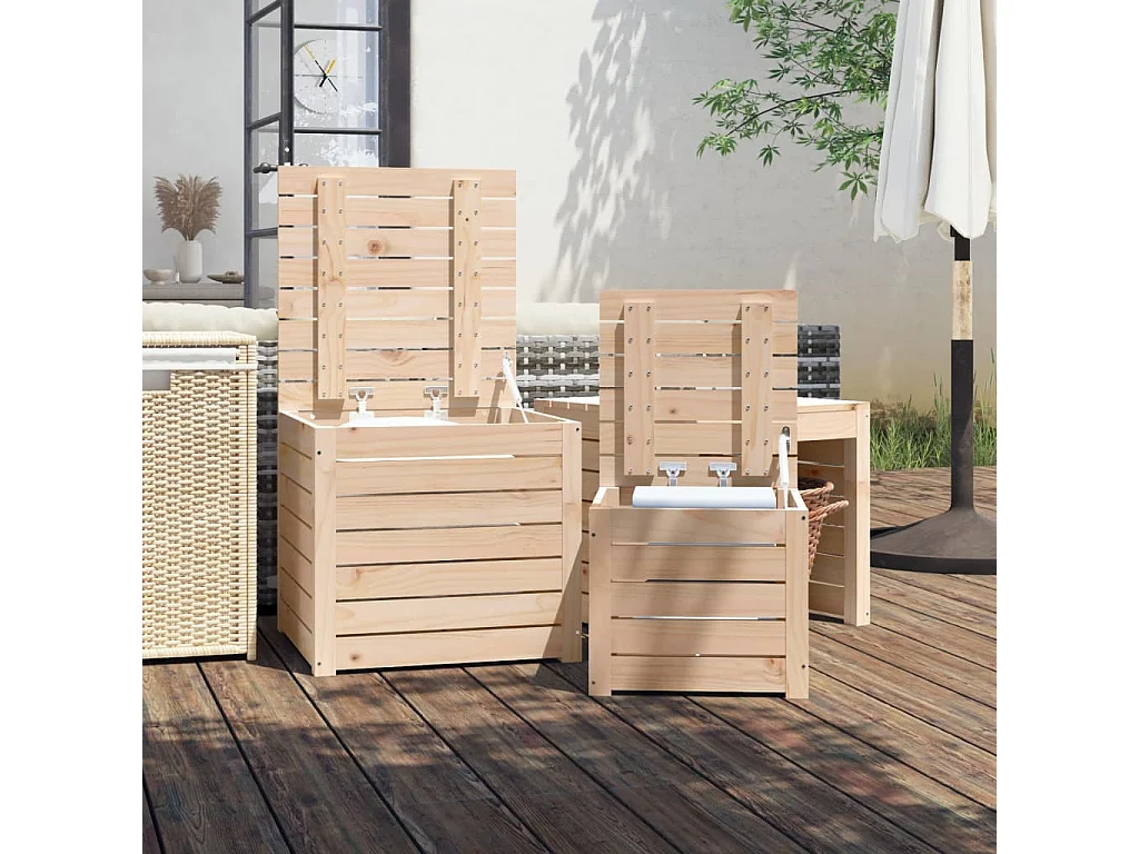 Violeta  Ensemble de boîtes de jardin 3 pcs bois de pin massif