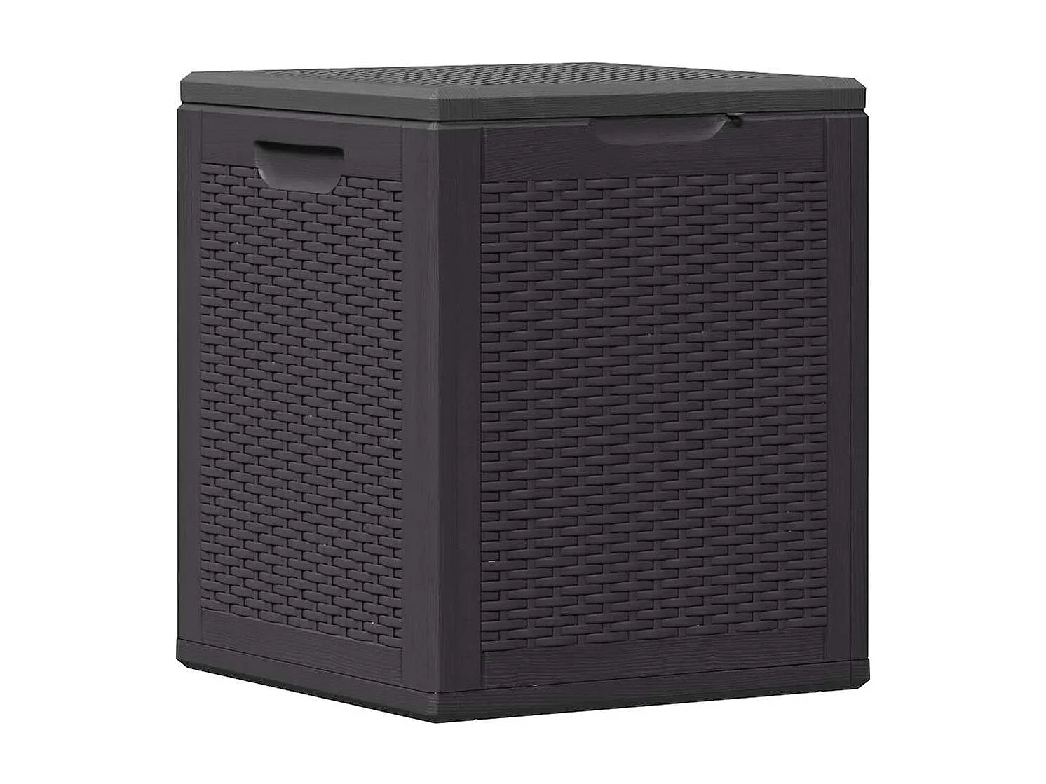 Drumkeeran  Boîte de rangement de jardin 90 L Noir PP Rotin