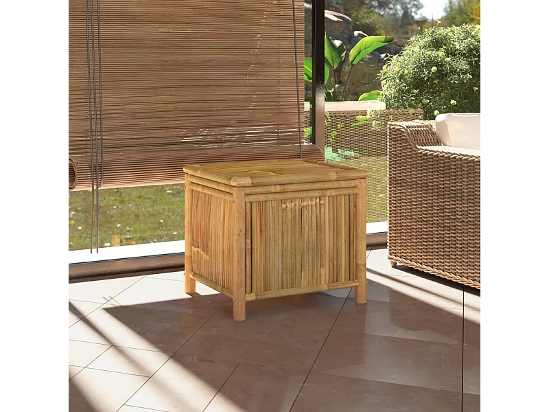 Nylla  Caja de almacenaje de jardín bambú 60x52x55 cm