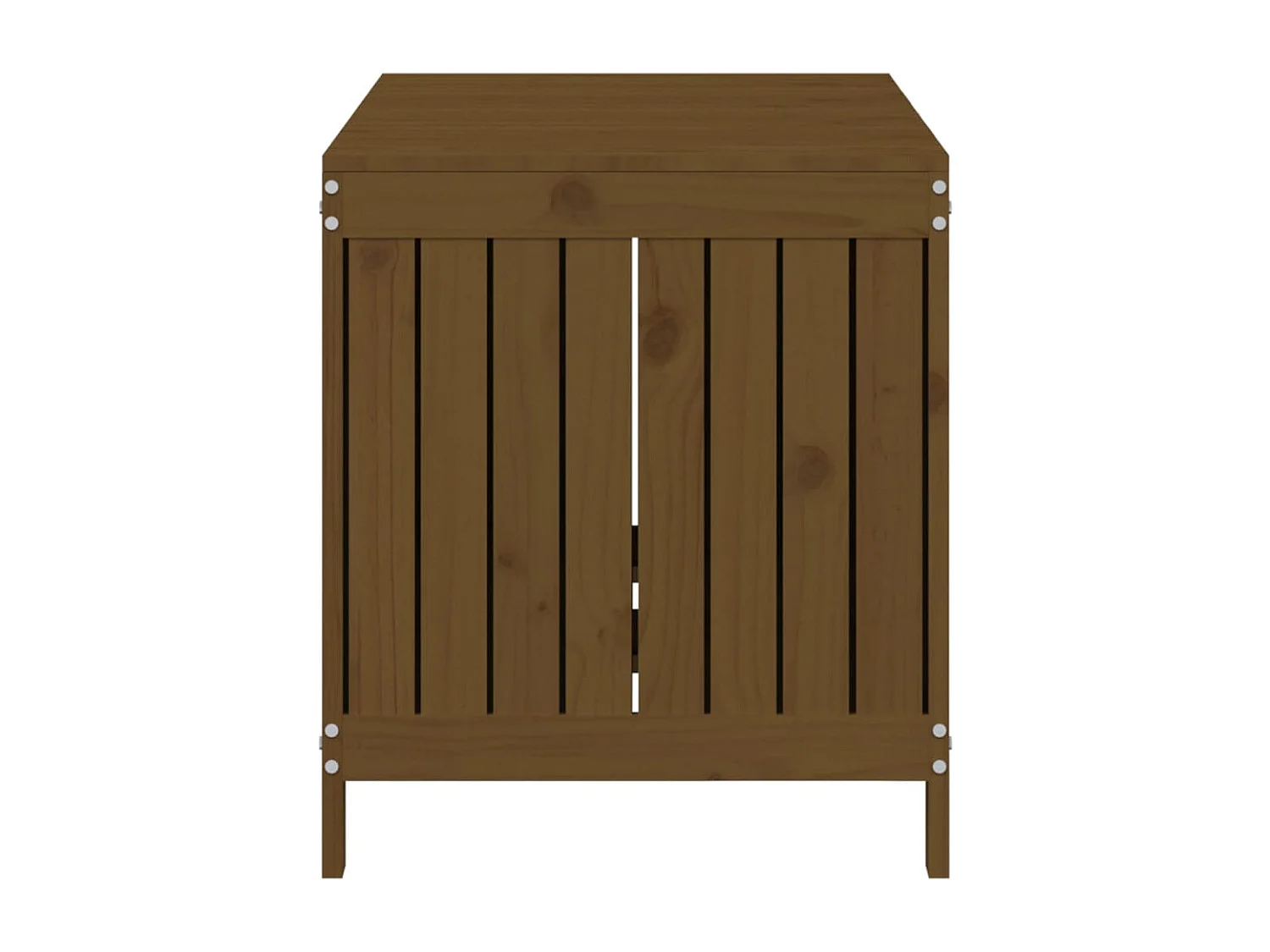 Hara  Caja de almacenaje jardín madera pino marrón miel 121x55x64 cm