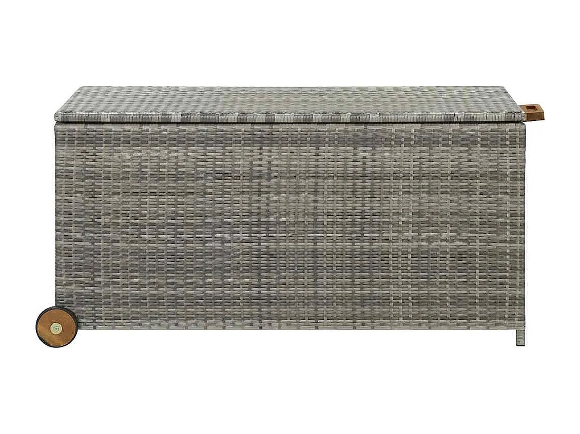 Hallfast  Boîte de rangement de jardin gris clair 120x65x61 cm rotin