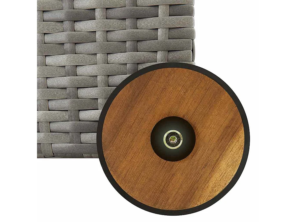 Hallfast  Boîte de rangement de jardin gris clair 120x65x61 cm rotin