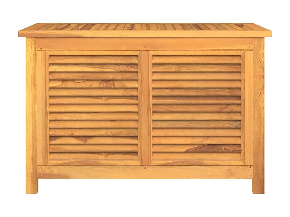 Neel  Caja de almacenaje de jardín con bolsa teca maciza 90x50x58 cm