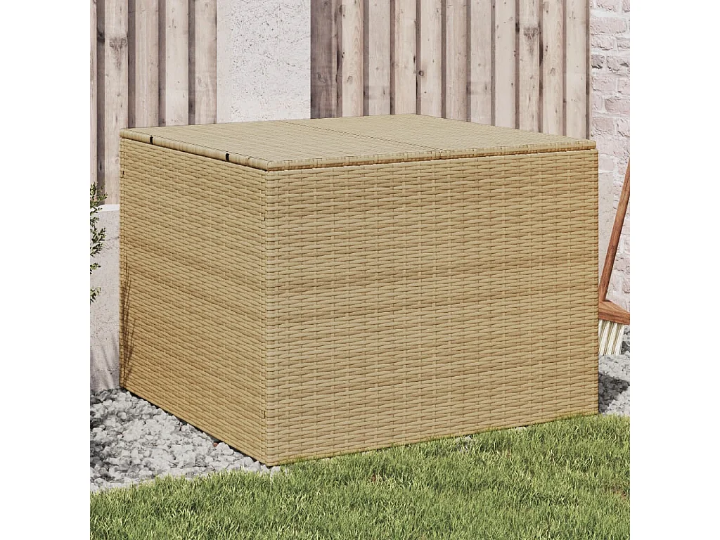 Dorian  Boîte de rangement de jardin mélange beige 291L résine tressée
