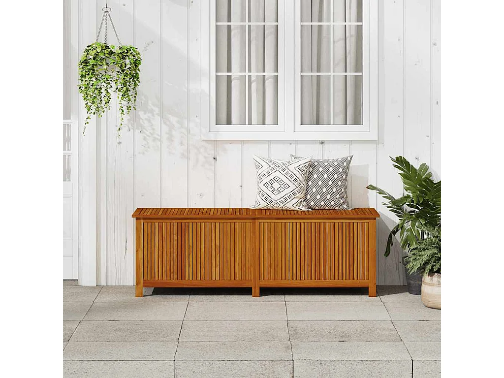 Lioen  Boîte de rangement de jardin 175x50x58 cm Bois d'acacia solide
