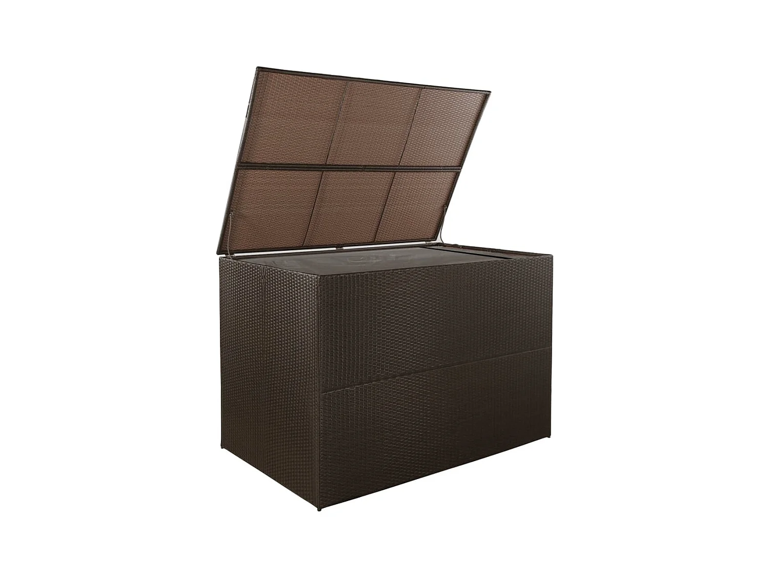 Borrisokane  Boîte de stockage de jardin marron 150x100x100cm Résine tressée