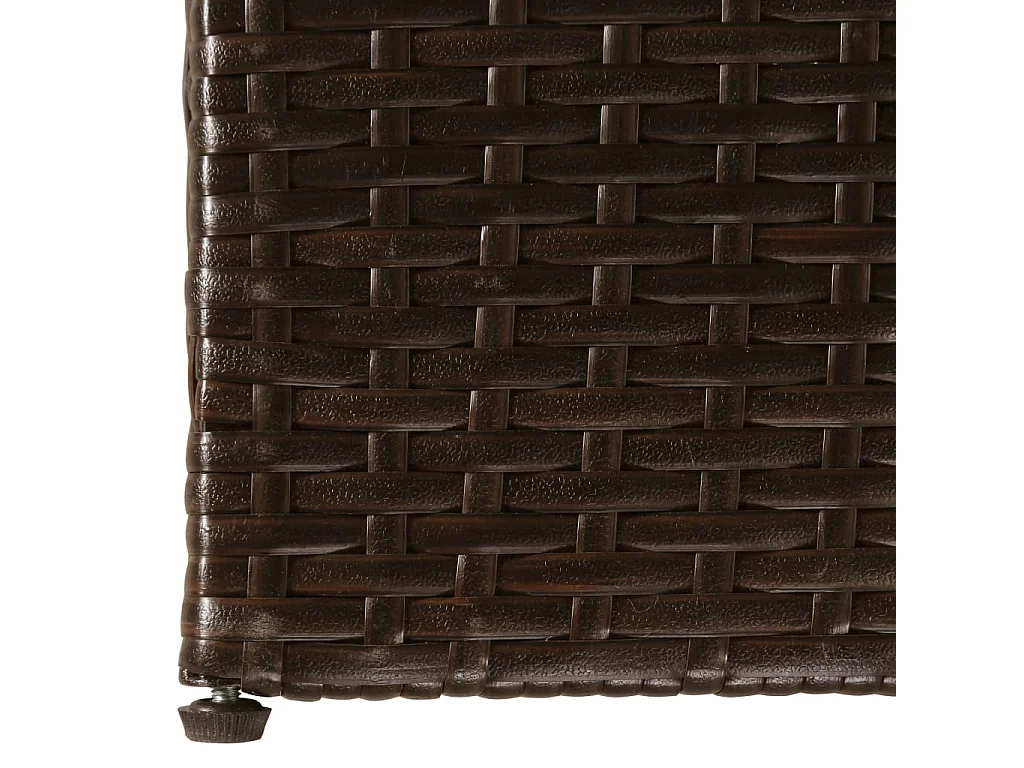 Borrisokane  Boîte de stockage de jardin marron 150x100x100cm Résine tressée