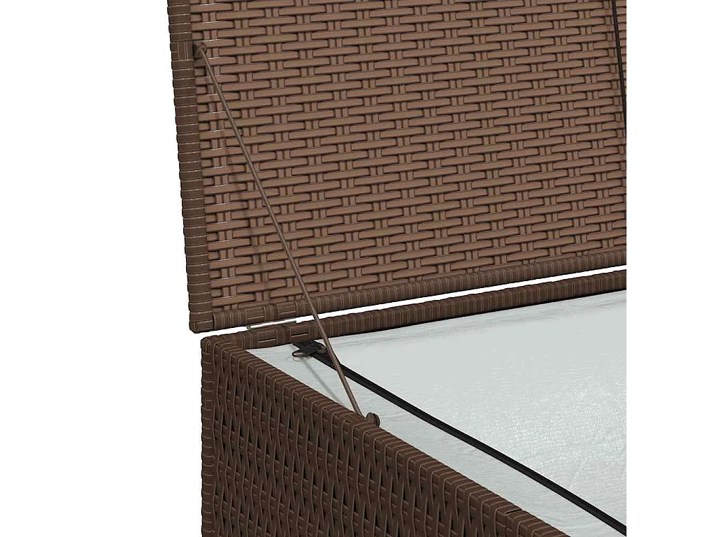 Borrisokane  Boîte de stockage de jardin marron 150x100x100cm Résine tressée