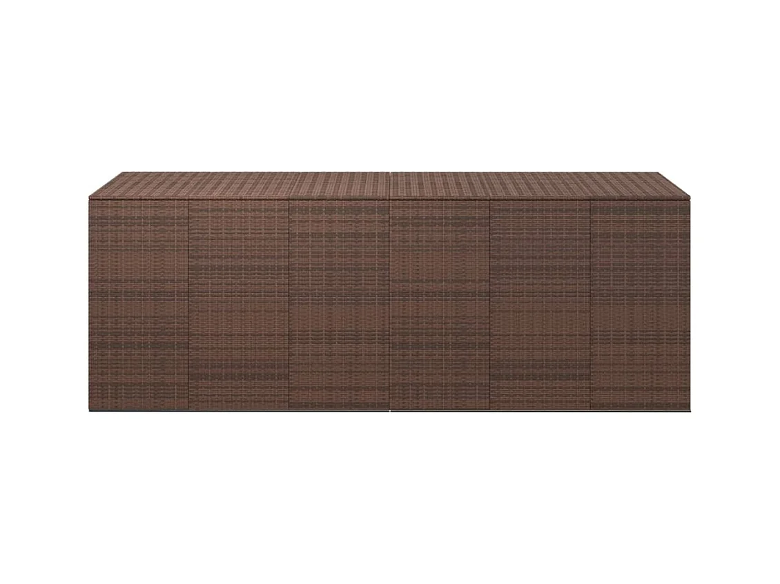 Evans  Boîte à coussins jardin Résine tressée 291x100,5x104 cm Marron