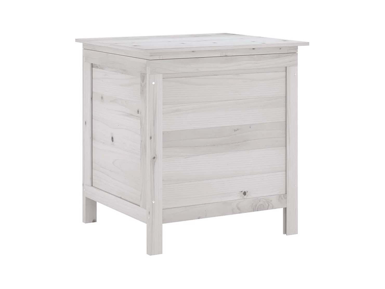 Reinald  Boîte de rangement de jardin blanc bois massif de sapin