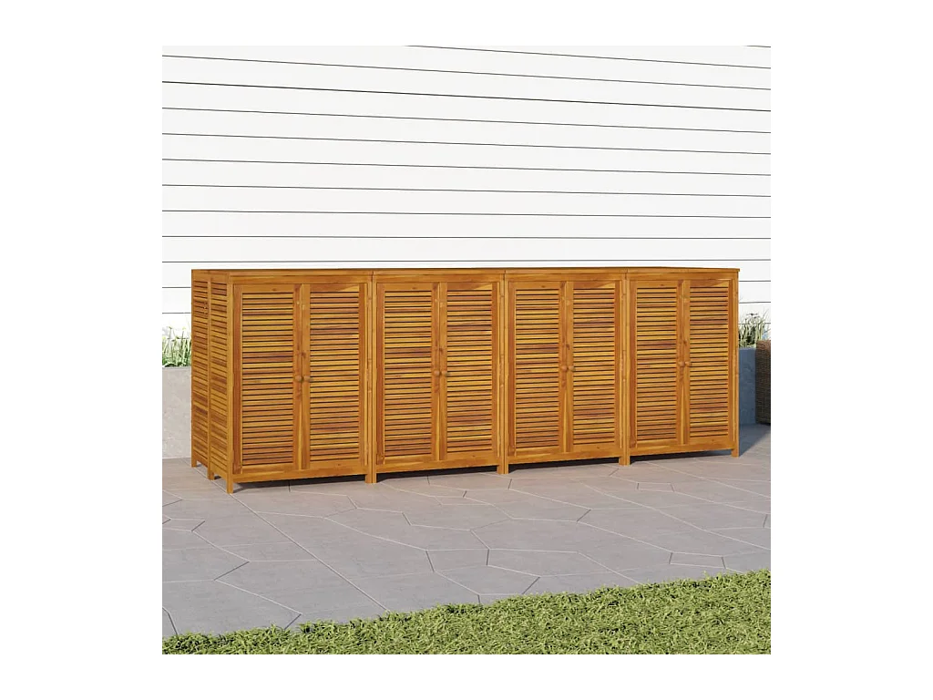 Élise-Marie  Boîte de rangement de jardin 280x87x104 cm bois massif d'acacia