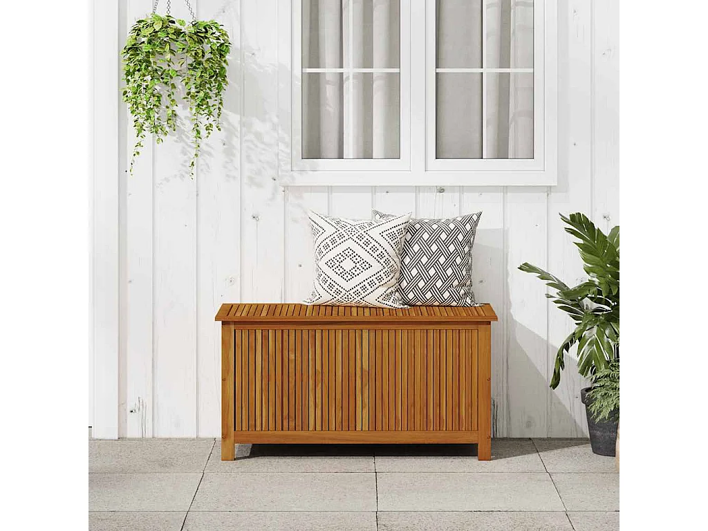 Lioen  Boîte de rangement de jardin 113x50x58 cm Bois d'acacia solide