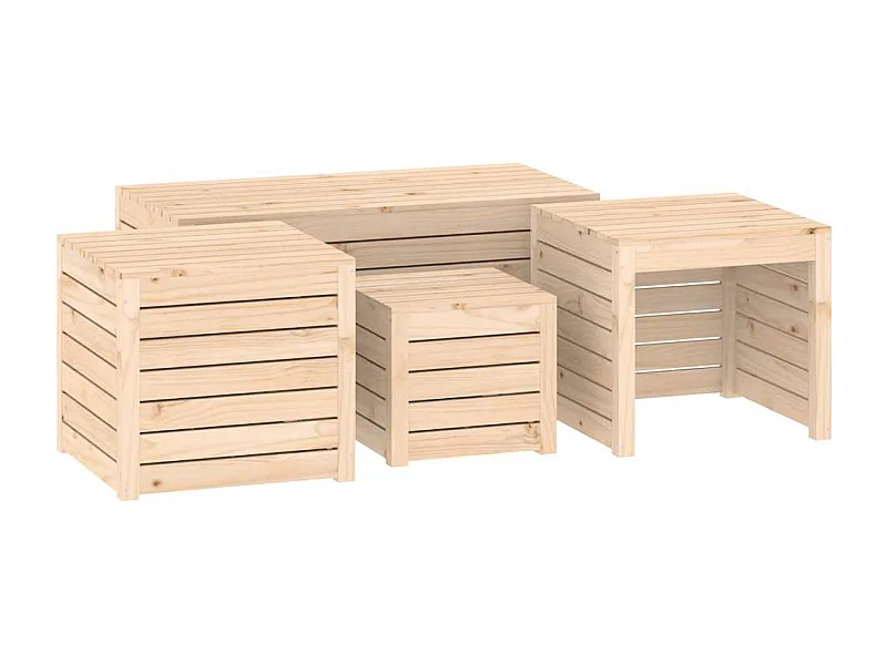 Elaine  Ensemble de boîtes de jardin 4 pcs bois de pin massif