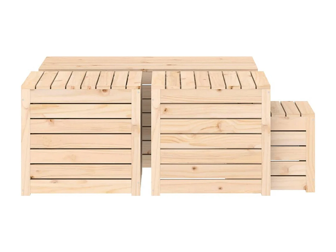 Elaine  Ensemble de boîtes de jardin 4 pcs bois de pin massif