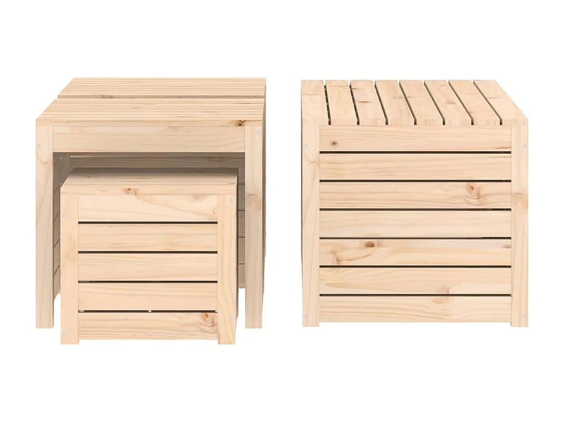 Elaine  Ensemble de boîtes de jardin 4 pcs bois de pin massif