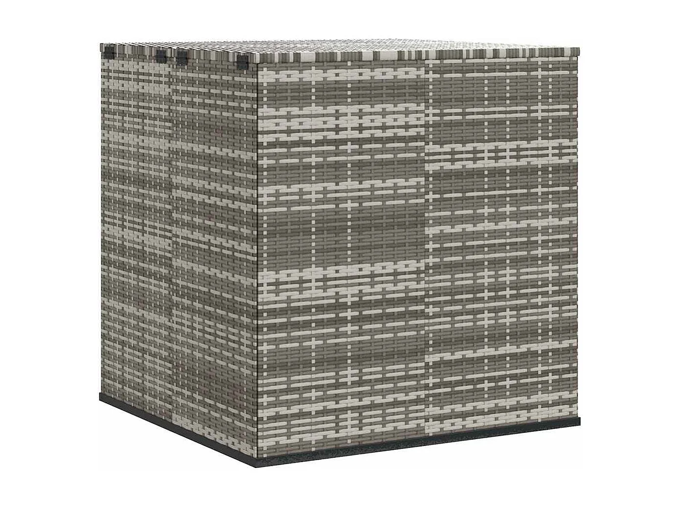Evans  Boîte à coussins de jardin Résine tressée 100x97,5x104 cm Gris