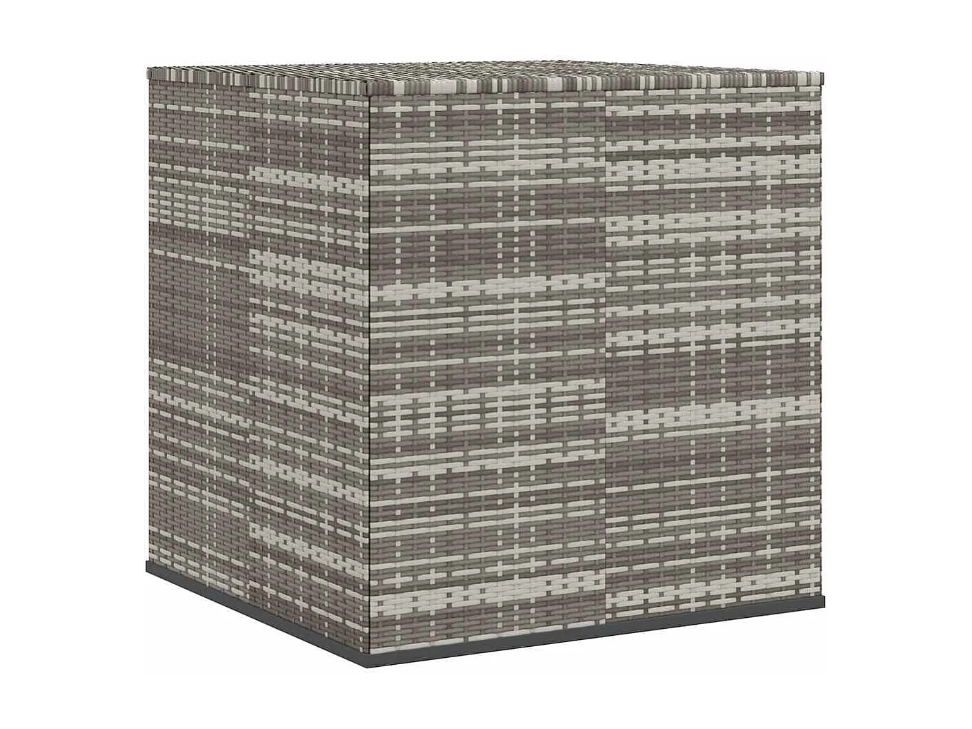 Evans  Boîte à coussins de jardin Résine tressée 100x97,5x104 cm Gris