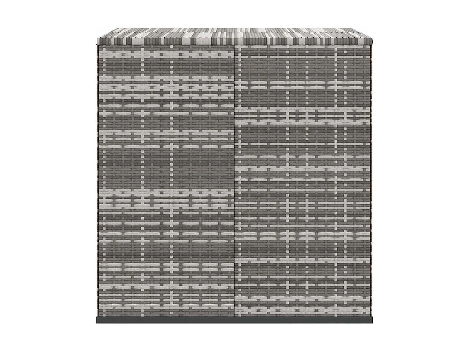 Evans  Boîte à coussins de jardin Résine tressée 100x97,5x104 cm Gris