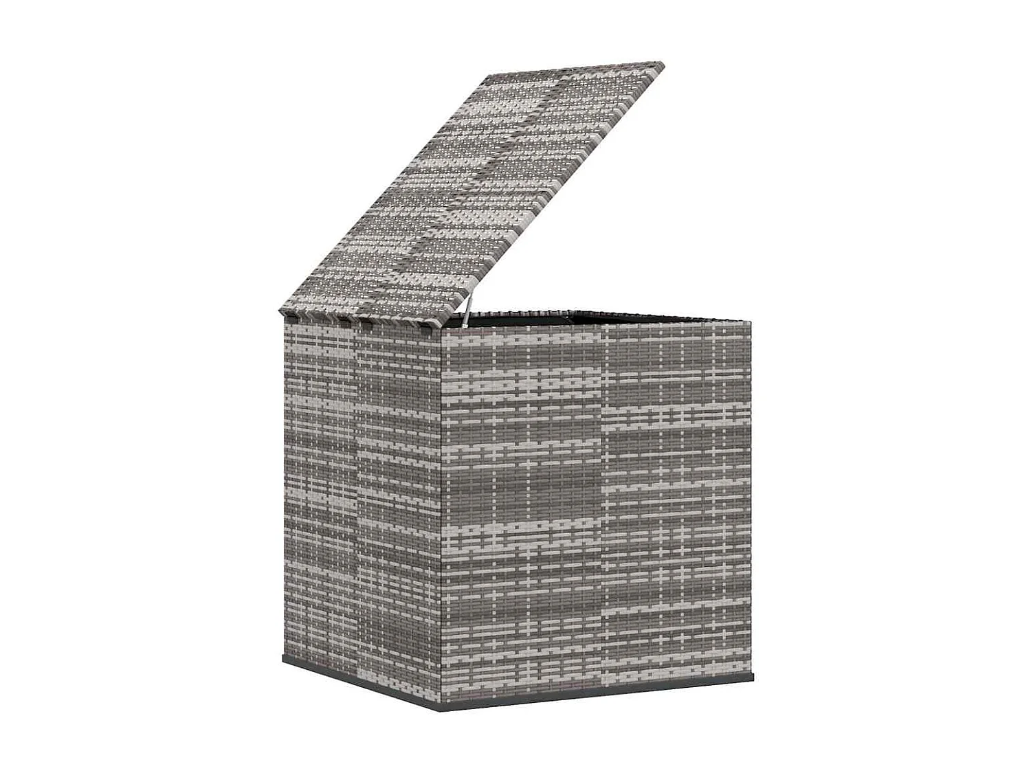 Evans  Boîte à coussins de jardin Résine tressée 100x97,5x104 cm Gris