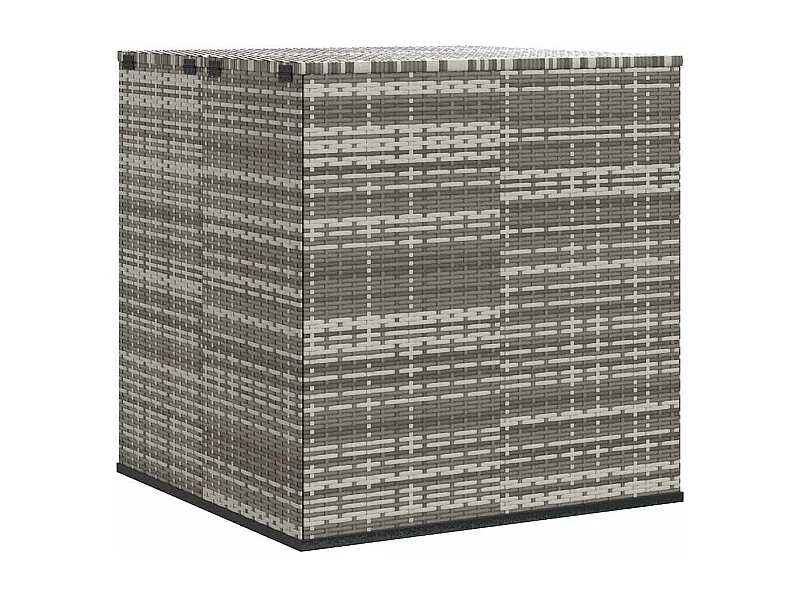 Evans  Boîte à coussins de jardin Résine tressée 100x97,5x104 cm Gris
