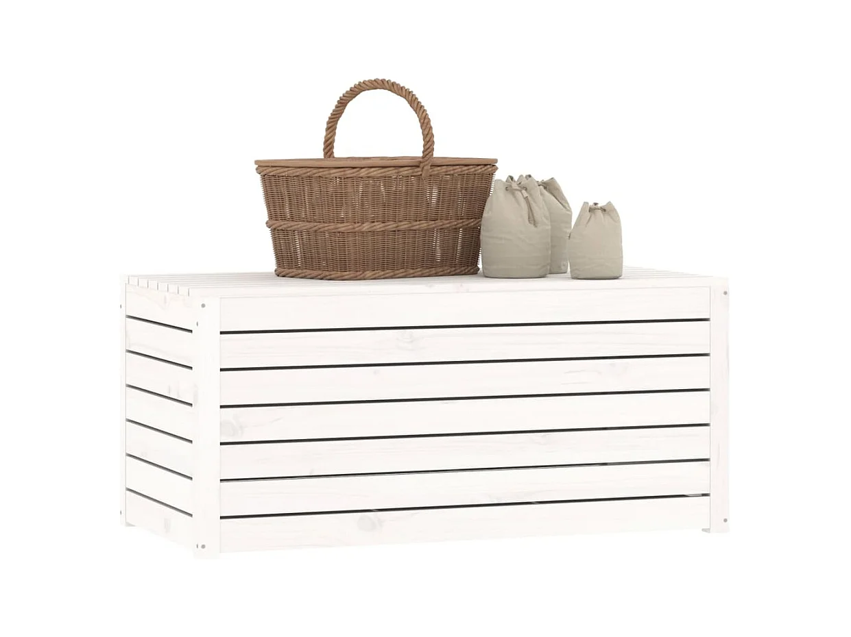 Violeta  Boîte de jardin blanc 101x50,5x46,5 cm bois massif de pin