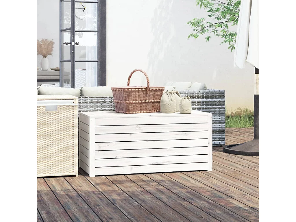 Violeta  Tuinbox 101x50,5x46,5 cm massief grenenhout wit