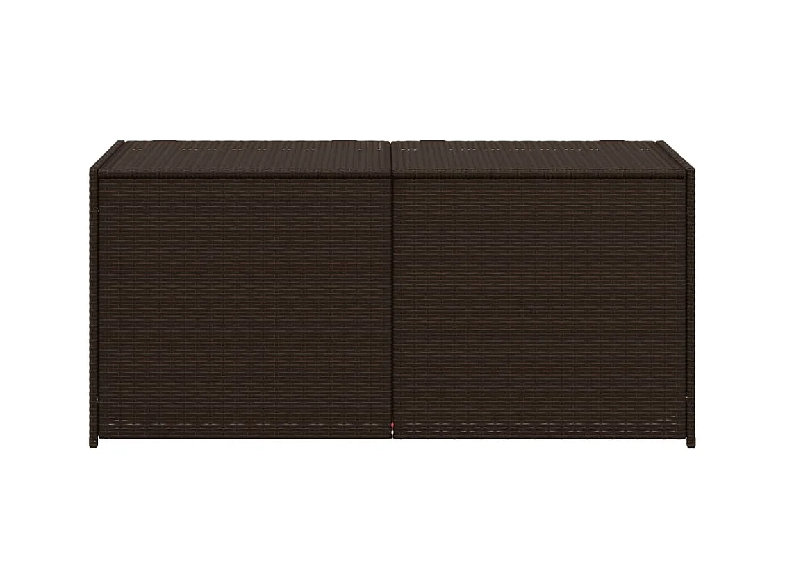 Dorian  Caja de almacenaje de jardín ratán sintético marrón 283L