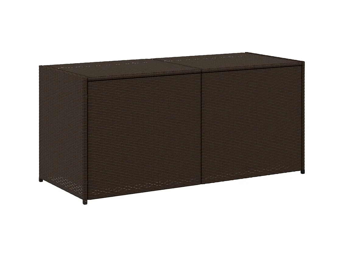 Dorian  Boîte de rangement de jardin marron 283L résine tressée