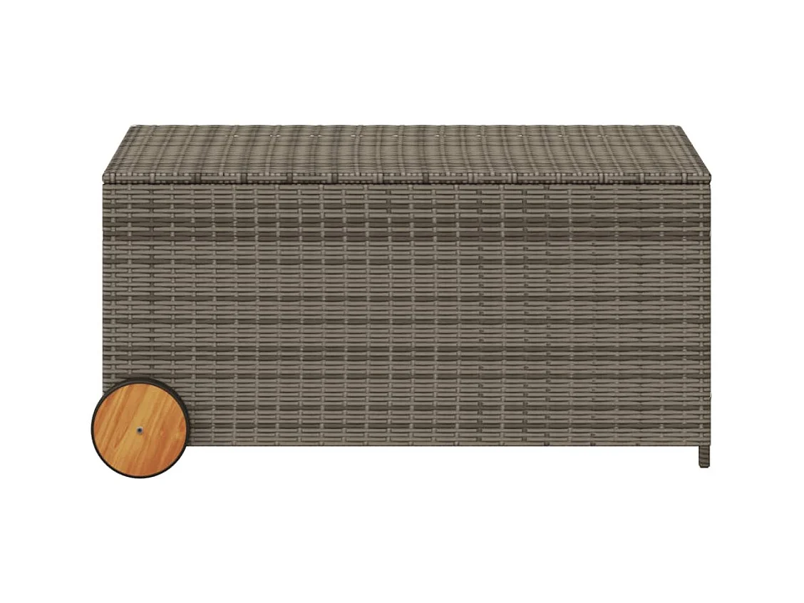 Dorian  Tuinbox met wielen 190 L poly rattan grijs