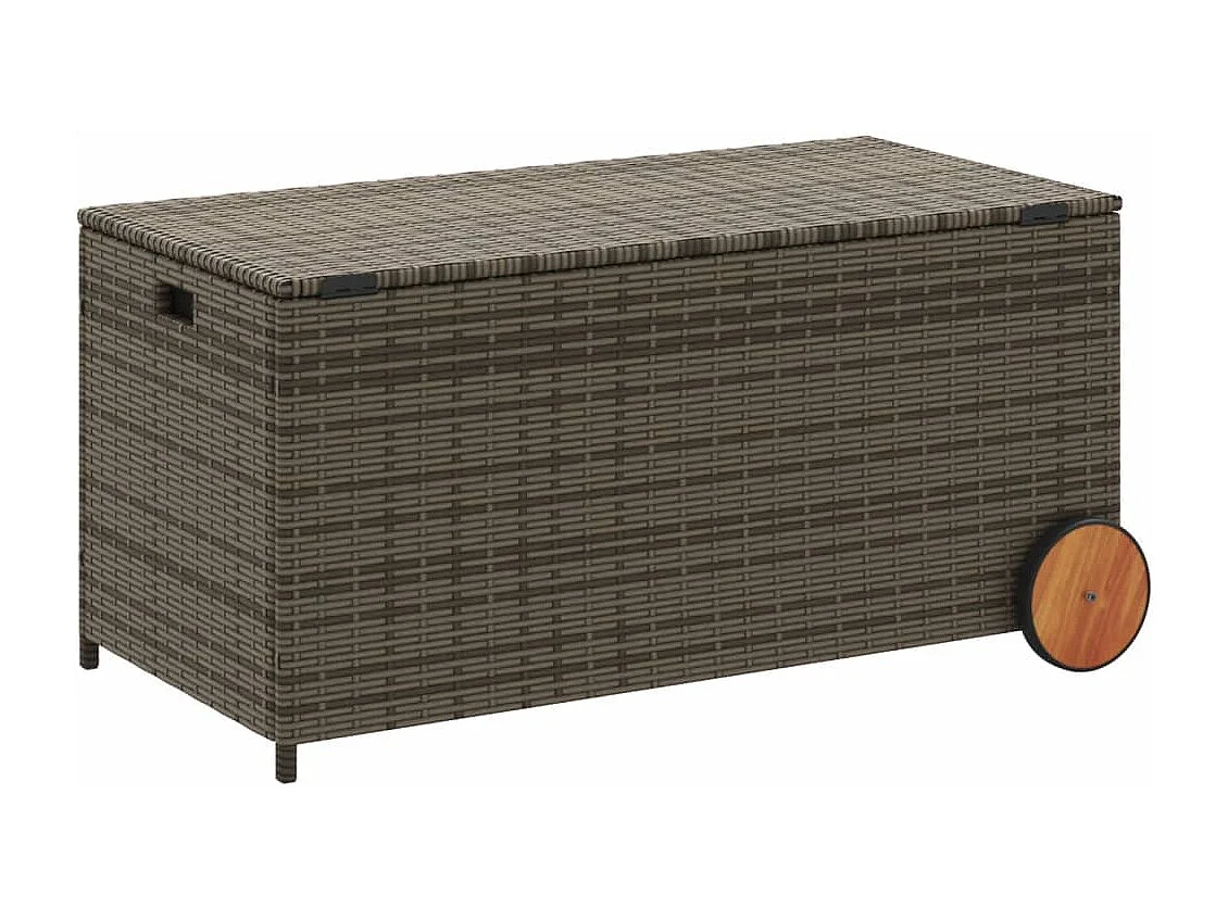 Dorian  Tuinbox met wielen 190 L poly rattan grijs