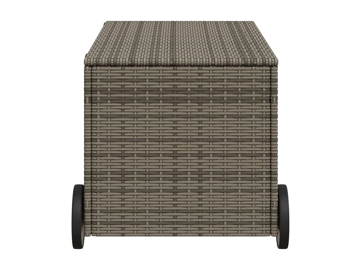 Dorian  Boîte de rangement de jardin et roues gris 190L résine tressée
