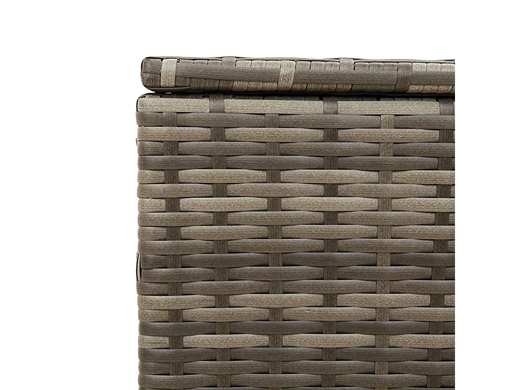 Dorian  Boîte de rangement de jardin et roues gris 190L résine tressée