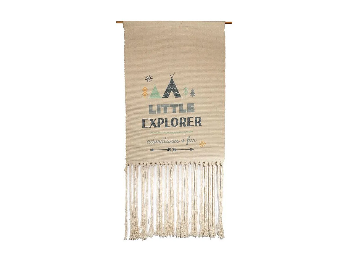 Decoration Textile A Accrocher 50x70cm2 Blanc, Bleu