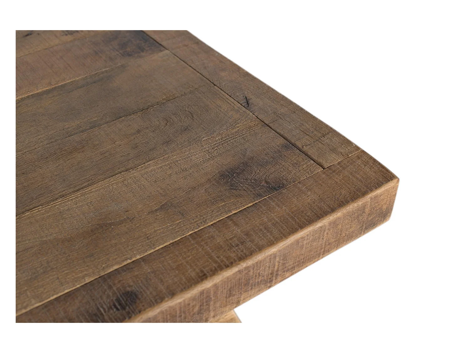 Vierkante salontafel van massief mangohout, natuurlijke afwerking