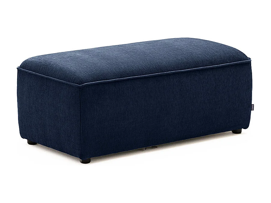Noor - Pouf pour canapé modulable en tissu - Bleu marine