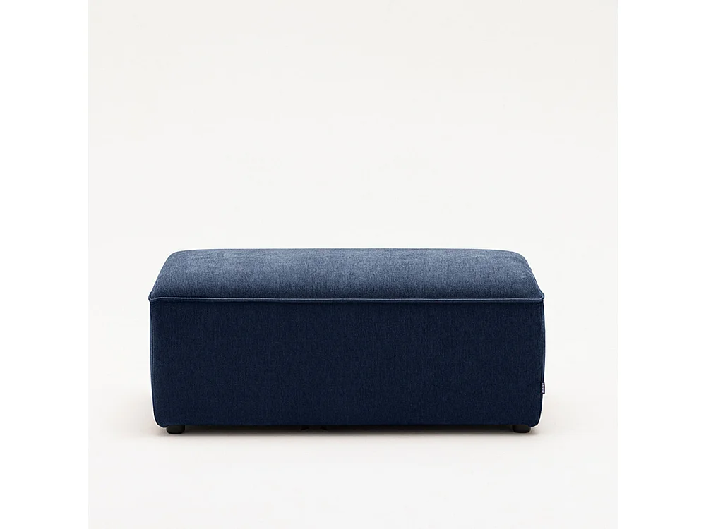 Noor - Pouf pour canapé modulable en tissu - Bleu marine