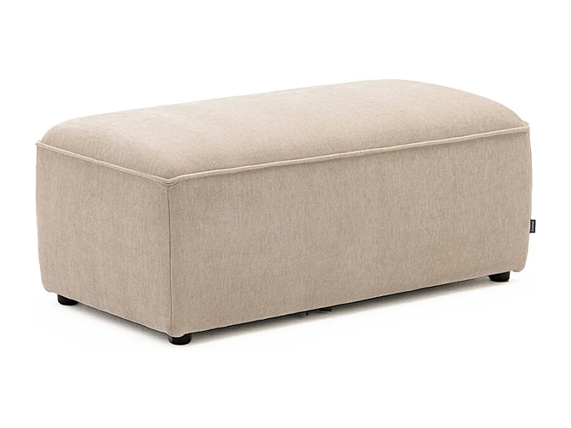 Noor - Pouf pour canapé modulable en tissu - Beige