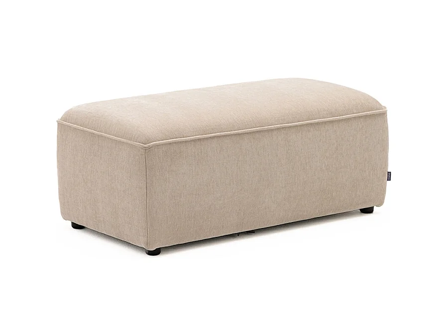 Noor - Pouf pour canapé modulable en tissu - Beige