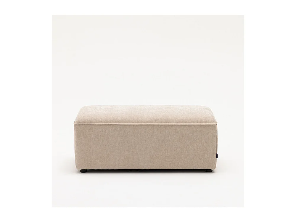 Noor - Pouf pour canapé modulable en tissu - Beige