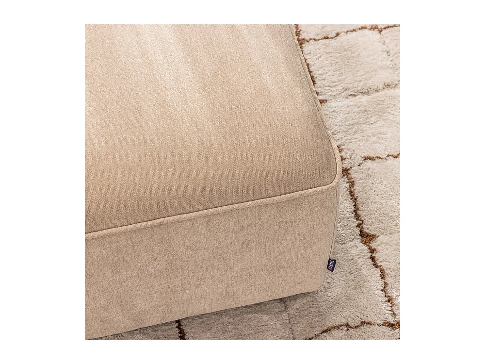 Noor - Pouf pour canapé modulable en tissu - Beige