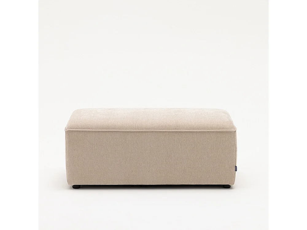 Noor - Pouf pour canapé modulable en tissu - Beige
