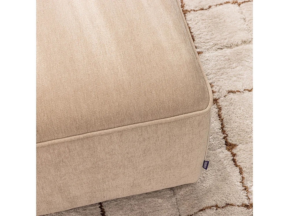 Noor - Pouf pour canapé modulable en tissu - Beige