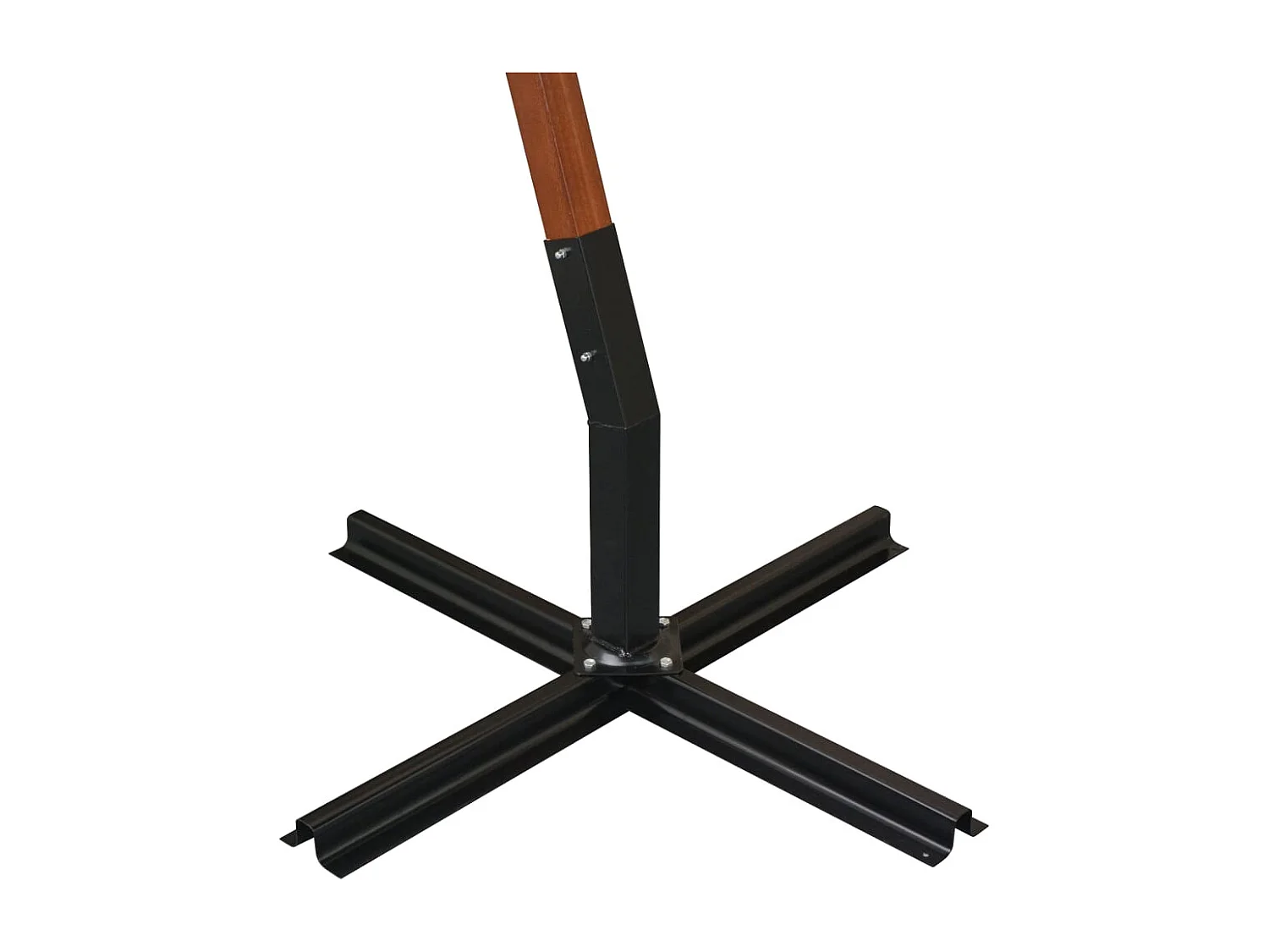 Gryndis  Parasol de jardin suspendu avec mât bleu azuré bois de sapin