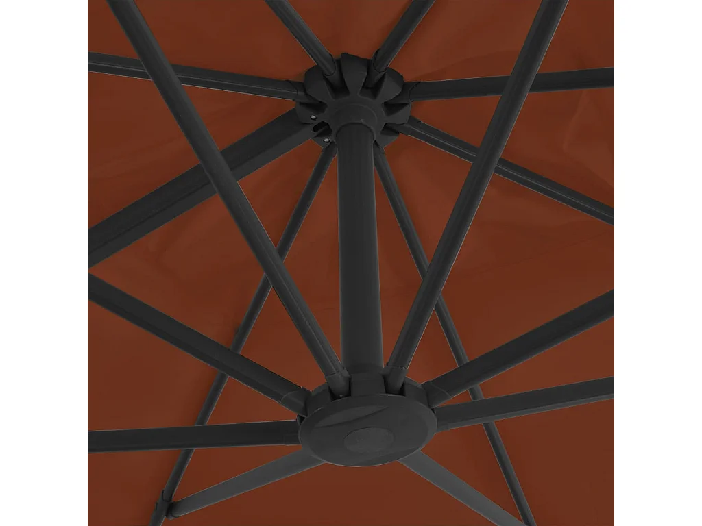 Church Point  Parasol de jardin en porte-à-faux avec mât en aluminium